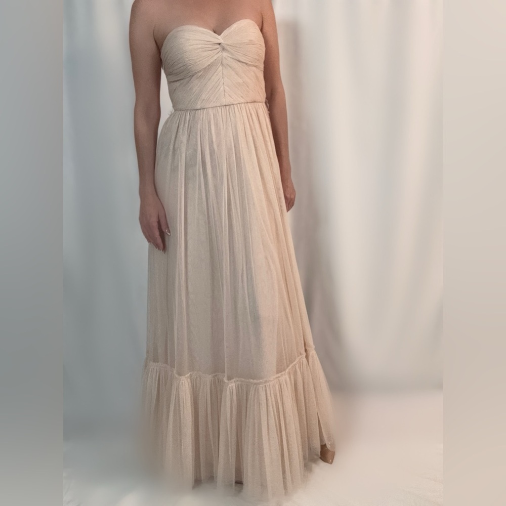 Elegant Cream Evening Gown